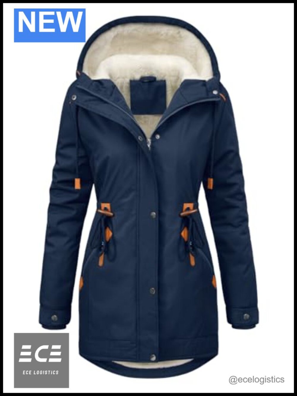 Women's Thicken Fleece Lined Parka Jacket Winter Coat Faux Fur Hooded